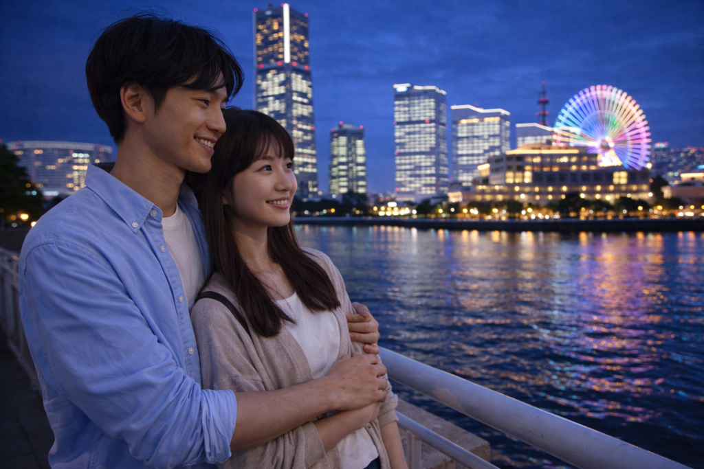 横浜みなとみらい 夜景 デート カップル 観覧車