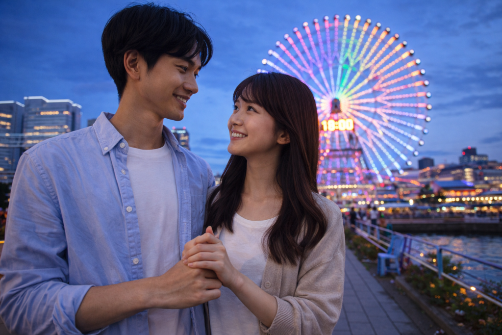 よこはまコスモワールド 観覧車 夜景 デート カップル