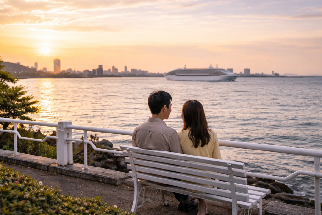 山下公園 デート 海 ベンチ まったり カップル 横浜
