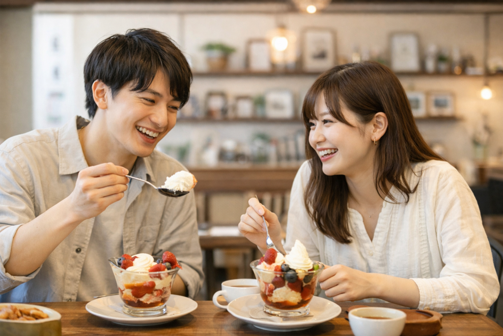 横浜 デート カフェ 会話 カップル 初デート