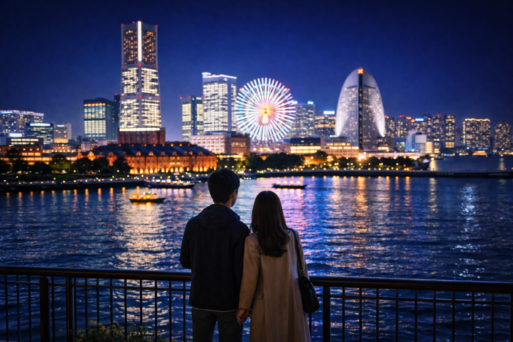 横浜 夜景 デート 観覧車 みなとみらい カップル